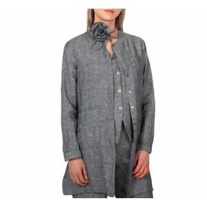 NEW ATELIER women's long sleeve top in black melange